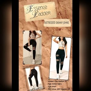 Essence Ladder Distressed Skinny Jeans